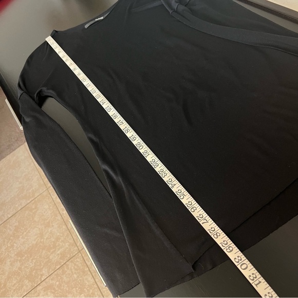 Cut 25 by Yigal Azrouel tunic top, cut out back, long sleeve, asymmetric, black - Picture 9 of 13